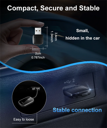 2 in 1 Wired to Wireless Car CarPlay Adapter Android Auto AI Box Plug & Used for OEM Wired CarPlay AA Navigation System