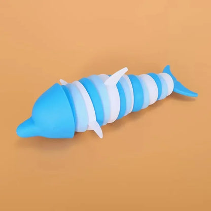 Stress Relief Toys Fidget Toys Kids Adults Funny Buckle Slug Dolphin Shark Anxiety Antistress Squishy Toy Keychain Accessories