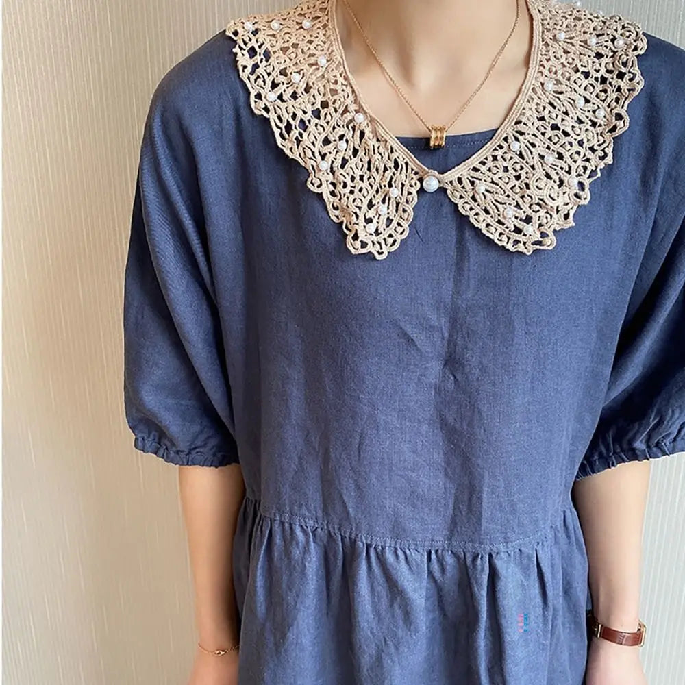 New Fashion Mini Cape Shawl Wrap Decoration Neck Ruff Detachable Lapel Half Shirt Lace Fabric Neckline Fake Collar