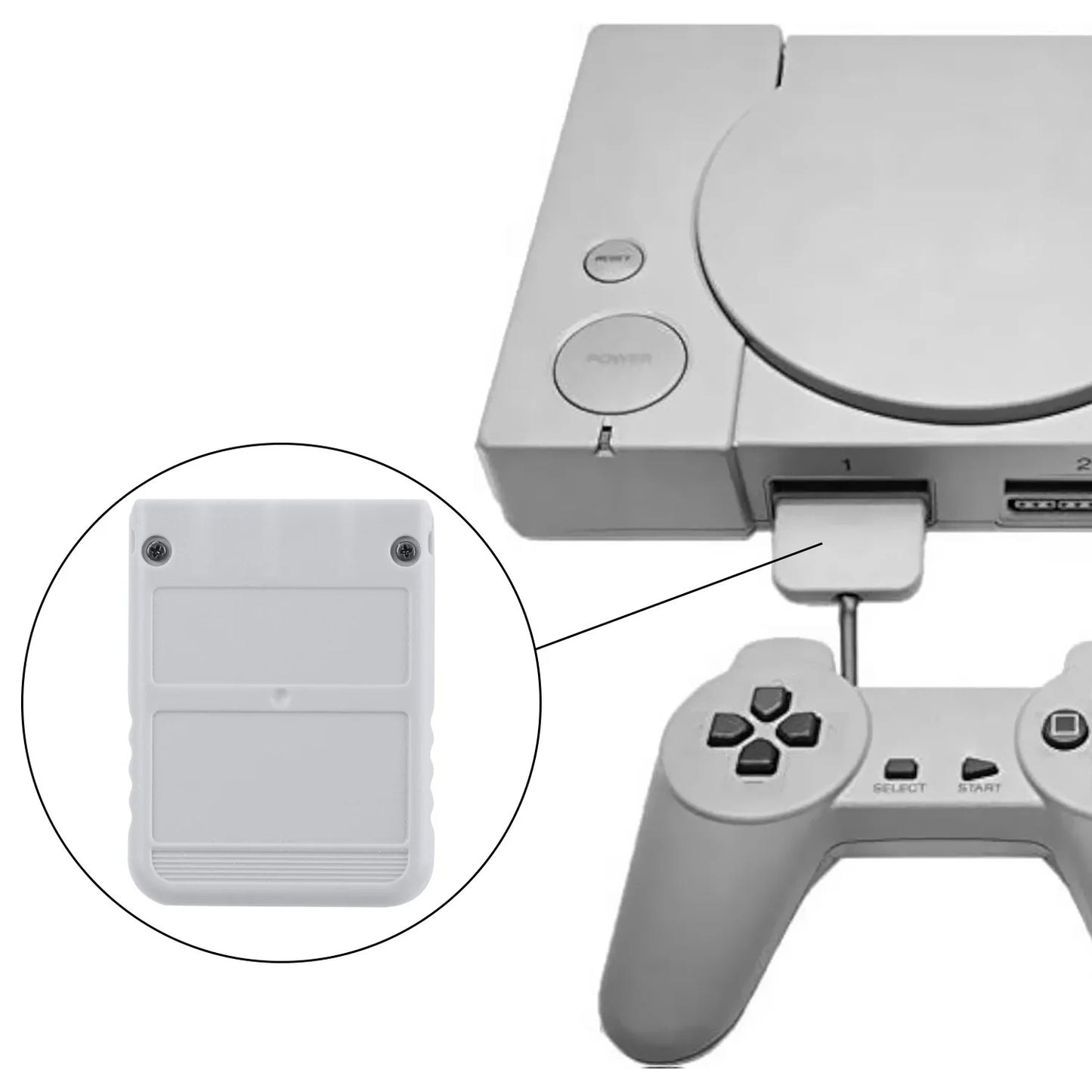 4MB Memory Card for PS1 Game Console Fast Read Write, ABS Material Game Saving Card Compatible with PS1 Classic Game Systems