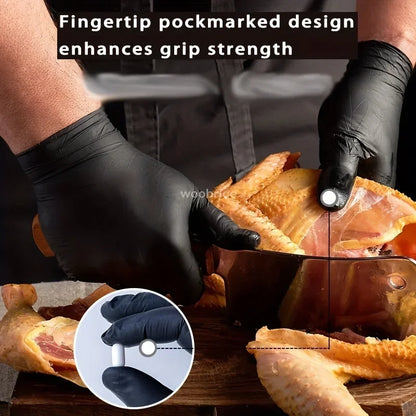 Black Nitrile Gloves Disposable Gloves for Household Cleaning Work Safety Tools Gardening Gloves Kitchen Cooking Tools Tatto