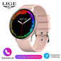 LIGE Nowy Smartwatch z Pomiarem Temperatury Ciała Damski Męski Ekran HD 360 Odbieranie Połączeń Wybieranie Połączeń Smartwatch Męskie Zegarki dla Kobiet Bransoletka