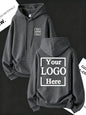 Customize Womens Hoodies Street Oversized Pocket Sweatshirts Hip Hop Unisex Tops DIY Your Logo/Graphic Pullovers Woman Clothes
