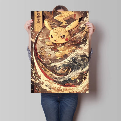 High Quality Pokemon Arcanine Pikachu Wall Painting with Unique Designs and Gorgeous Colors Adding A Touch of Brightness To Wall