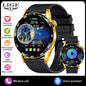 LIGE Full Touch Smartwatch Outdoor Military Smart Watch 1.38" HD Screen Bluetooth Call IP68 Waterproof Sport Fitness Watches Men