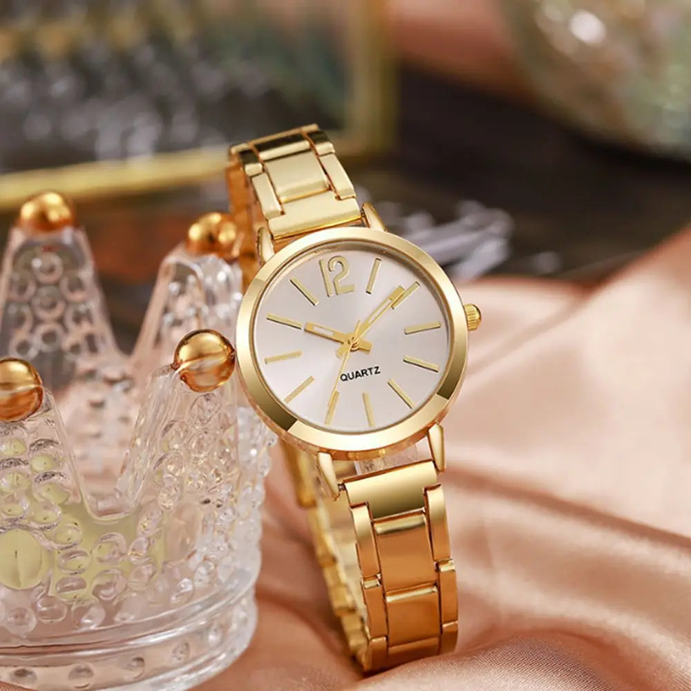 Women Watch Fashion Small Dial Gold Watch Woman Luxury Alloy Strap Ladies Quartz Wristwatches Gift Clock Gift reloj mujer