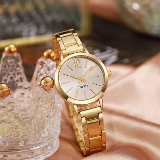 Women Watch Fashion Small Dial Gold Watch Woman Luxury Alloy Strap Ladies Quartz Wristwatches Gift Clock Gift reloj mujer