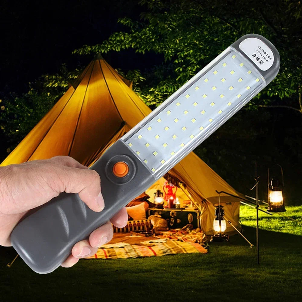 LED Handheld Flashlight Work Light USB Rechargeable Strong Light Lantern Torch Work Lamp with Magnet Hook Workshop Repair Lights
