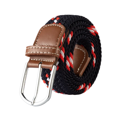 Unisex Elastic Fabric Woven Casual Women Belt Pin Buckle Expandable Braided Stretch Canvas Stylish Leisure Belts for Men