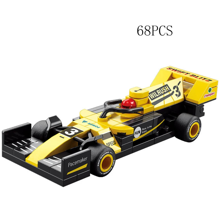City Speed Racing MOC Car Sports Building Blocks Bricks Classic Rally sport Super Racer Vehicles Christmas gift Technical toys