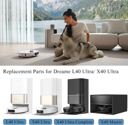 Dreame L40 Ultra / X40 Ultra Vacuum Cleaner Replacement Accessories Main Side Brush HEPA Filter Mop Cloths Dust Bag Spare Parts
