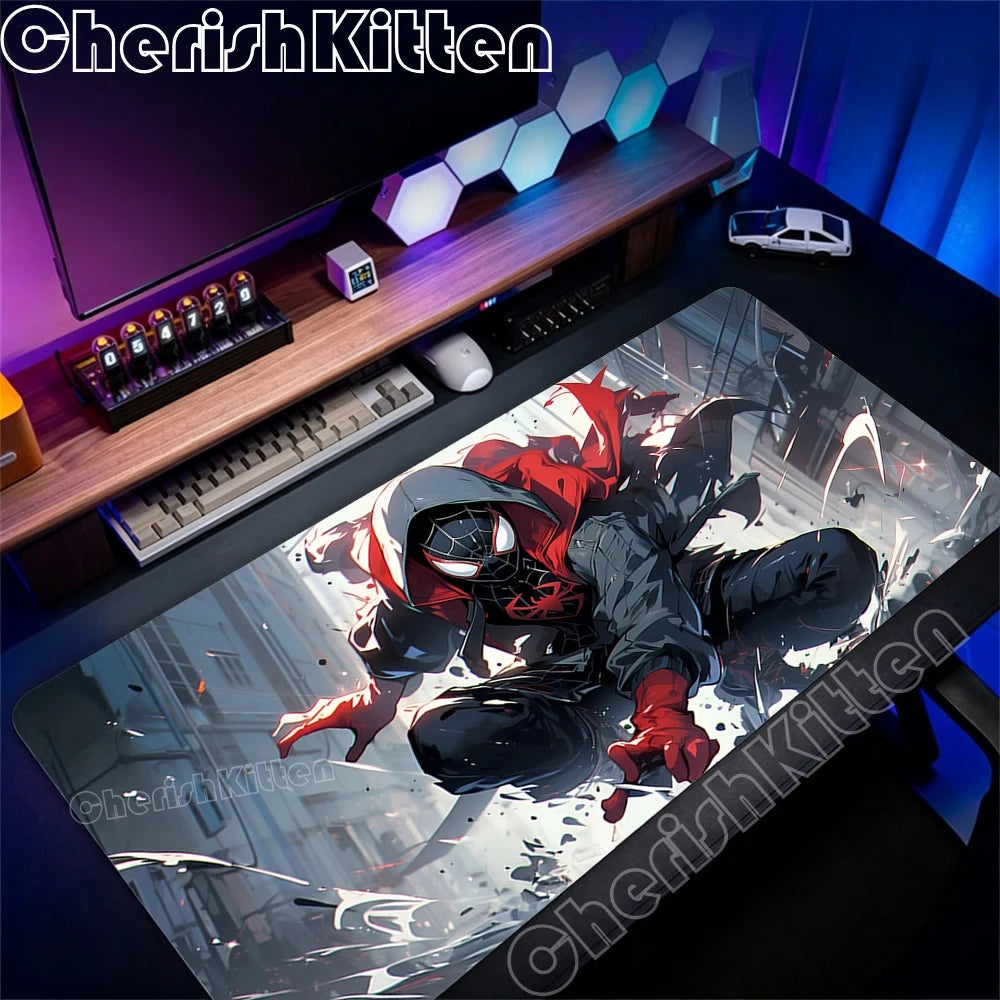 Spider-Man Mouse Pad Laptop HD Anime XXL Keyboard Pad Gamer Cabinet Mousepad PC Gaming Accessories Desk Mat Rubber Big Carpet
