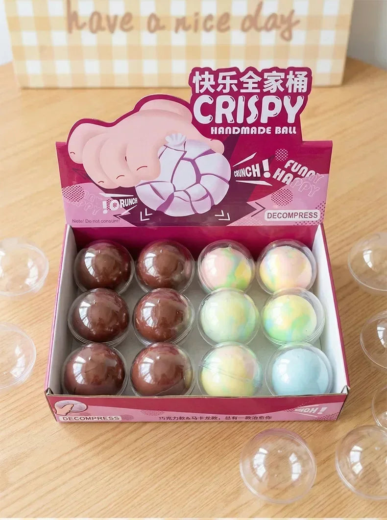 Squishy Stress Balls Slow Rebound Wax Skin Squeeze Toy for Kids Adult Quiet Sensory Fidget Toy Soothing Relieving Stress크런치 말랑이
