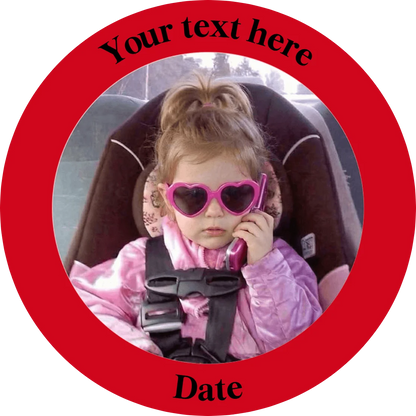 Custom Photo Stickers Personalized Waterproof Round Text Labels Custom Image Birthday Party Gift Wrapping Decor DIY Souvenir Kit