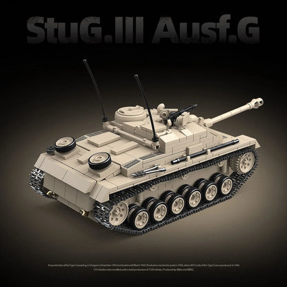 New all-crown product 100307 - West German Type III - Assault Gun G-Type Tank Building Toy for  as a Gift