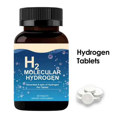 H2 Molecular Hydrogen - Supports Healthy Aging, Cellular Energy & Brain Health - with Elemental Magnesium - GMO-Free, 60 Tablets