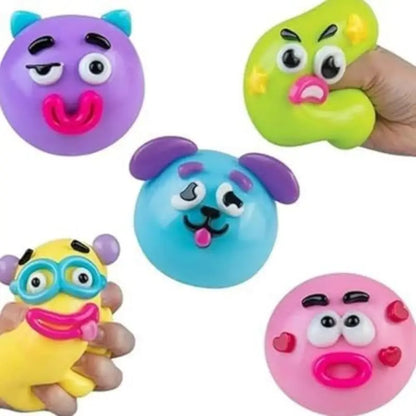 New-1Pcs Soft Moldable Cute Slow Rise Squeeze Toys New Smushers Curiosities Dog Face Swap Toy Relaxing Sensory