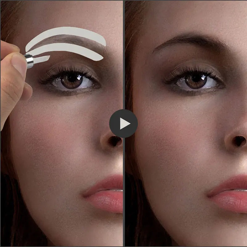 10Pcs Disposable Eyebrow Stencil Sticker Grooming Brow Shaper Template Eyebrow Tattoo Tint Airbrush Auxiliary Make Up Tool