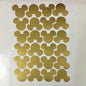 24pcs/set Cartoon Mouse Head Wall Stickers For Kids Baby Rooms Poster Kitchen Label Peel & Stick Removable Art Wall Decals
