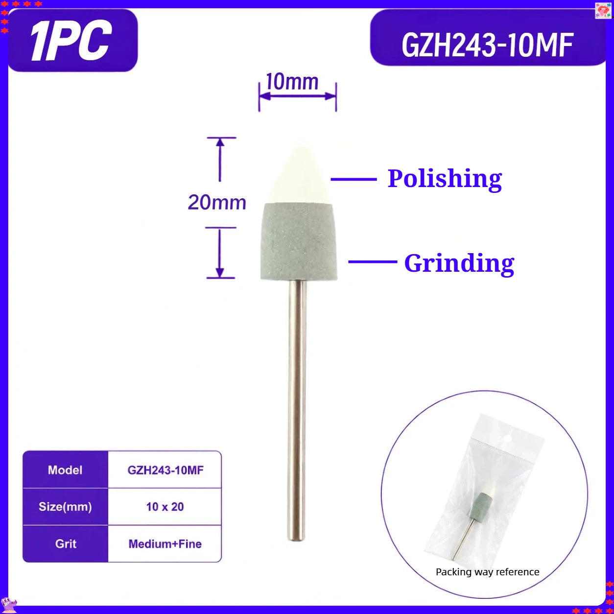 Dental Lab 2-in-1 Grinding Polishing Hand Tool for Pre-Sintered Zirconia Green State Zirconia Restoration Finishing Rotary Tool