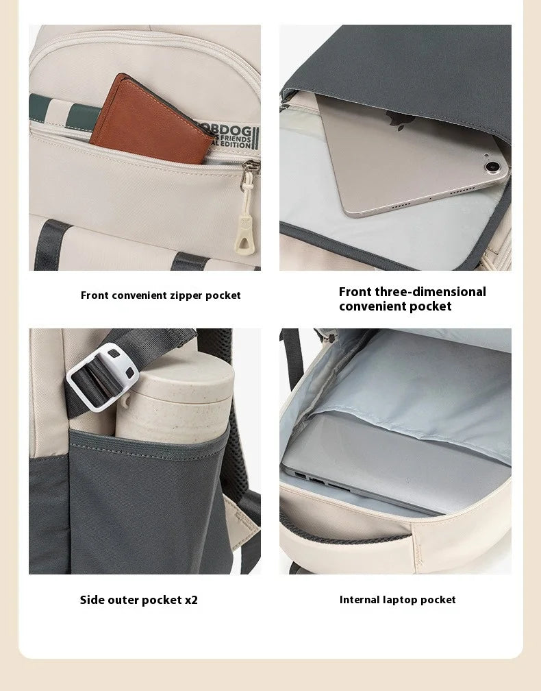 New School Bag with High Appearance Level Junior High School Backpack Large Capacity Primary School Backpack Ins Wind