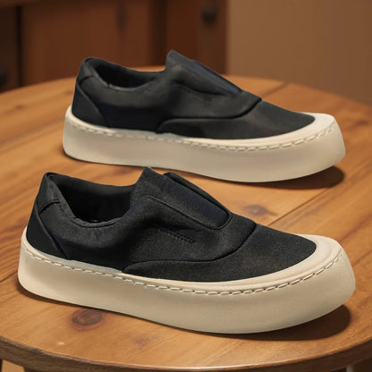 Pressure Relief Slip on Loafers Quick Slip on Construction, Breathable Fabric Stop Sweating, Light Burden for All-Day Walking