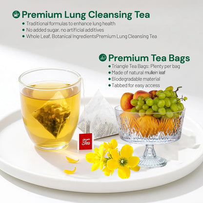 Mullein Leaf Herbal Tea - Supports lung and respiratory health - Supports daily wellness - Caffeine-free, sugar-free, vegan