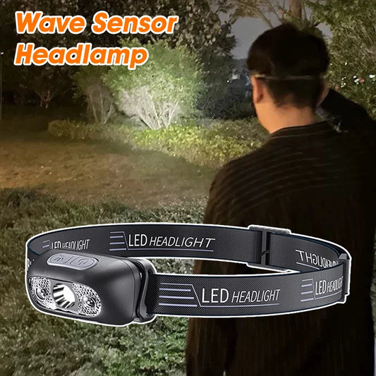Sensor Headlamps Mini LED Night Fishing Powerful Torch Head Lamp USB Rechargeable Super Bright Adjustable Angle Headlight