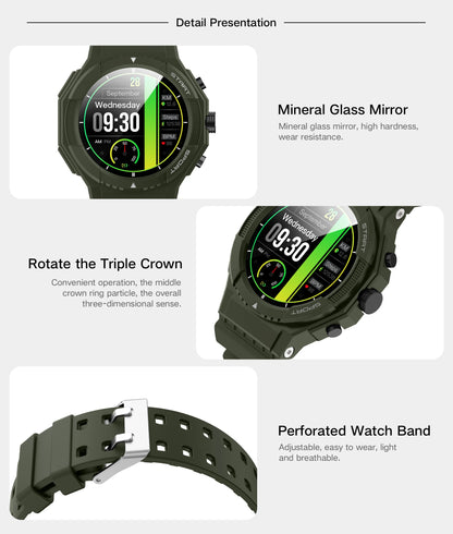 LIGE 2026 Outdoor GPS Sports Tracker Smart Watch Men 1.28"HD Compass Bluetooth Call Waterproof Smartwatch Men For Android IOS