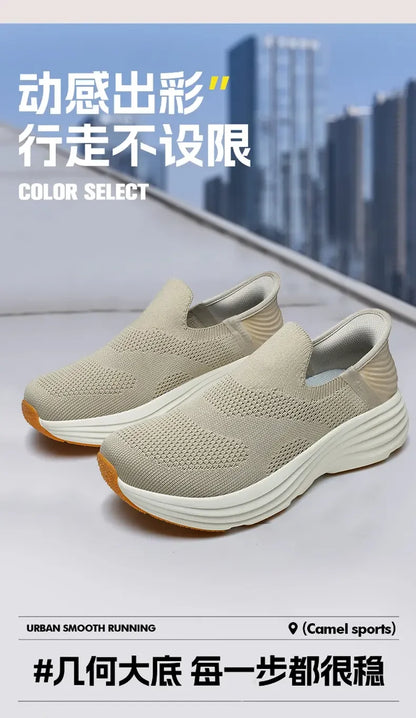 2026 New Slip On Walking Shoes Men Breathable Soft Sole Comfortable Casual Sneakers