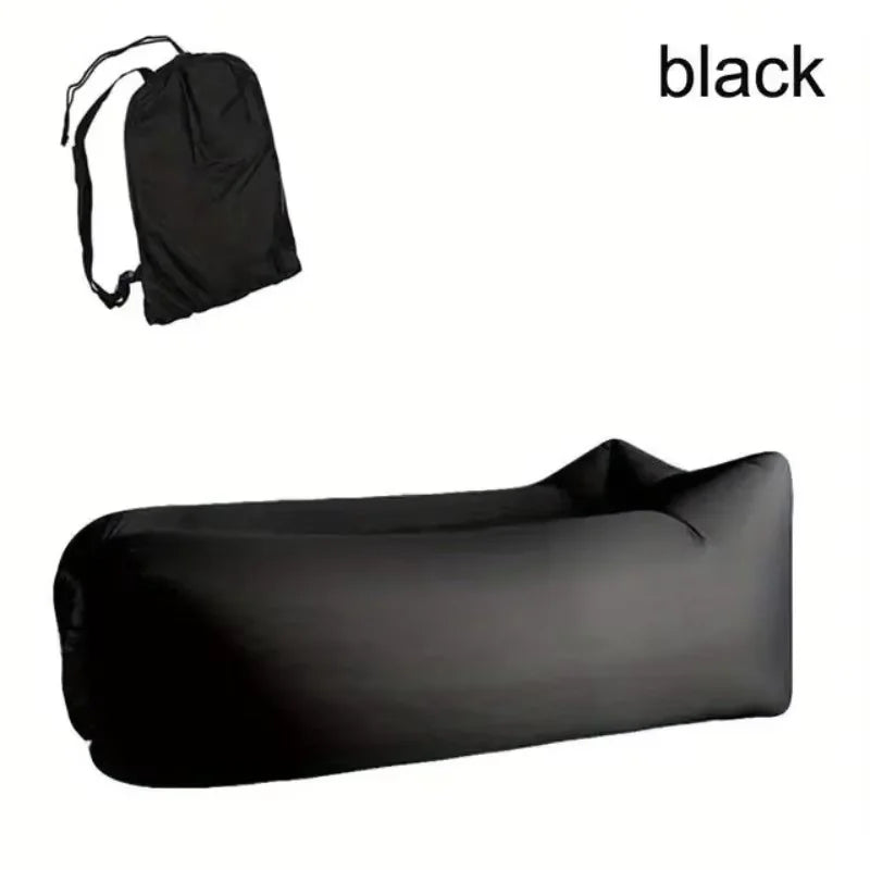 LUSQI Inflatable Lounger Air Sofa Extra Thick Foldable Couch For Outdoor Camping Beach Patio Quick Inflation Home Furniture