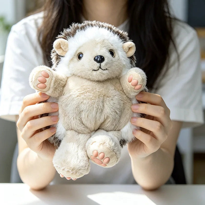 10/20/25cm Cute Hedgehog Plush Doll Soft Hedgehog Huggable Pillow Lifelike Hedgehog Pendant Doll Lovely Desktop Pet Bag Decor