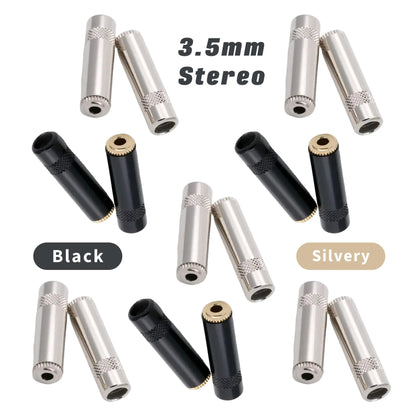 2/4/8Pc Gold-plated 3.5mm Stereo 3 Pole Female Plug Headphone Notebook Microphone Audio Interface Cable Connector