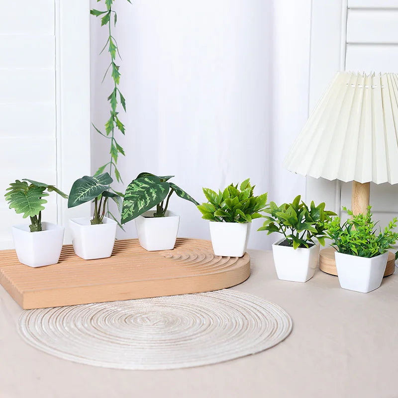 1SET Simulation Plant Potted Plant, Suitable For Commercial Office Counter, Living Room, Study, Courtyard, Home Decoration