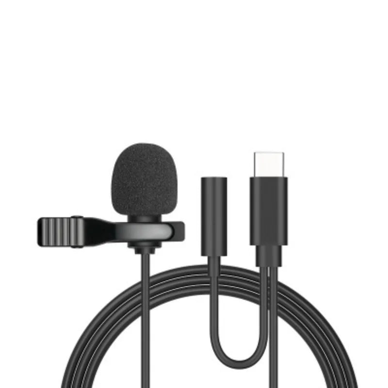 Portable Clip-on Lapel Lavalier Microphone 3.5mm Jack Hands-free Mini Wired Condenser Microphone For Iphone SamsungXiaomi Laptop