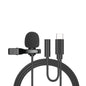 Portable Clip-on Lapel Lavalier Microphone 3.5mm Jack Hands-free Mini Wired Condenser Microphone For Iphone SamsungXiaomi Laptop
