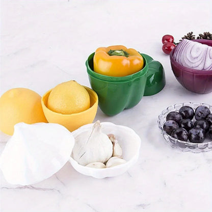 Plastic Food Storage Box Vegetable Fruit Sealed Box Kitchen Crisper Containers Onion Garlic Green Pepper Fresh Storage Tools