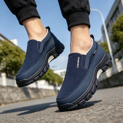 2026 New Men's Loafers Spring Large Size 39-48 Round-Toe Men's Moccasins Slip-On Mature Men's Shoes Simple Lightweight Casual Shoes