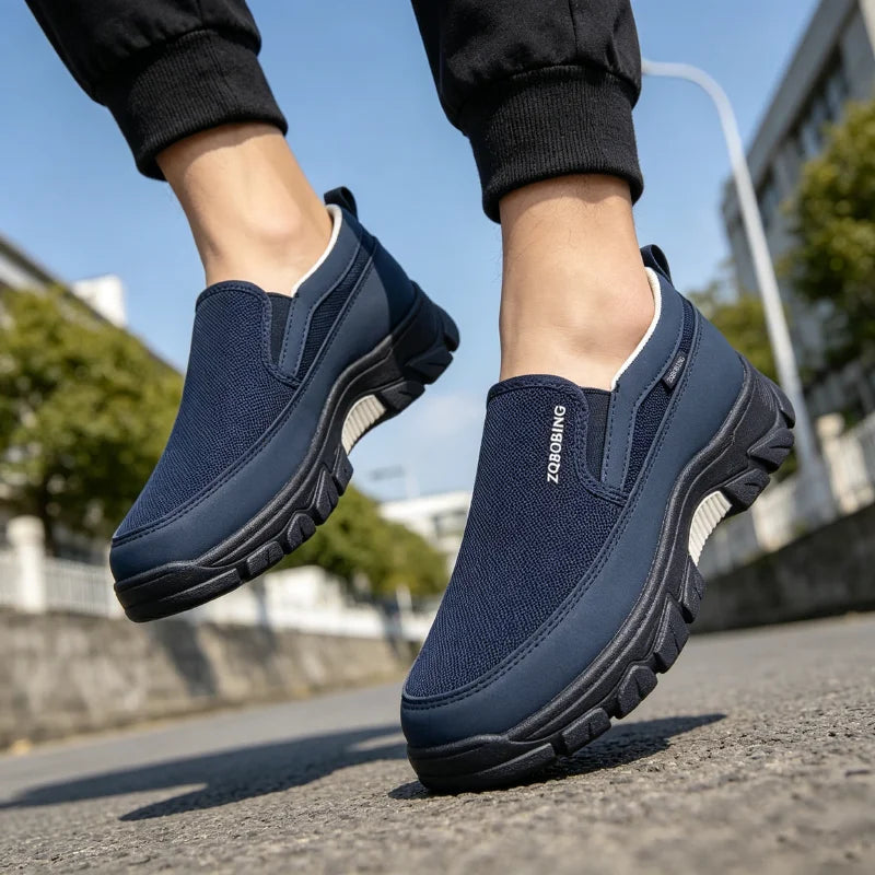 2026 New Men's Loafers Spring Large Size 39-48 Round-Toe Men's Moccasins Slip-On Mature Men's Shoes Simple Lightweight Casual Shoes