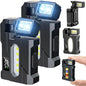 COB+XPE Dual Light Flashlight, 1200LM Adjustable Head with Magne t& Clip,USB Rechargeable Mini Work Light for Camping Hiking EDC