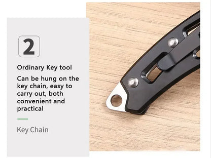 NEW Stainless Steel Folding Knife With Keychain Outdoor Carrying Knife Sharp Pocket Knife Fruit Knife Folding Knife Outdoor Tool