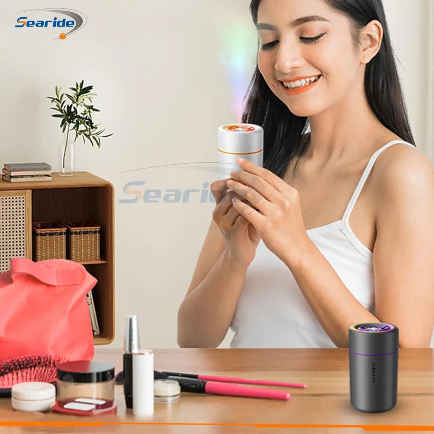 Mini Air Humidifier USB Electric Aroma Essential Oil Diffuser Purifier Aromatherapy Mist Maker Color Lights For Car Home Bedroom