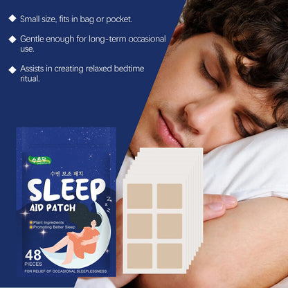 Herbal Sleep Patch Relieve Insomnia Adjust Rest Patterns Relax Tense Nerves Quickly Fall Asleep Deep Slumber Peace Mind Stickers