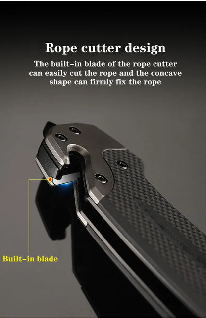 Compact folding knife with outdoor functions, stainless steel small knife, portable travel knife, fruit knife, for camping.