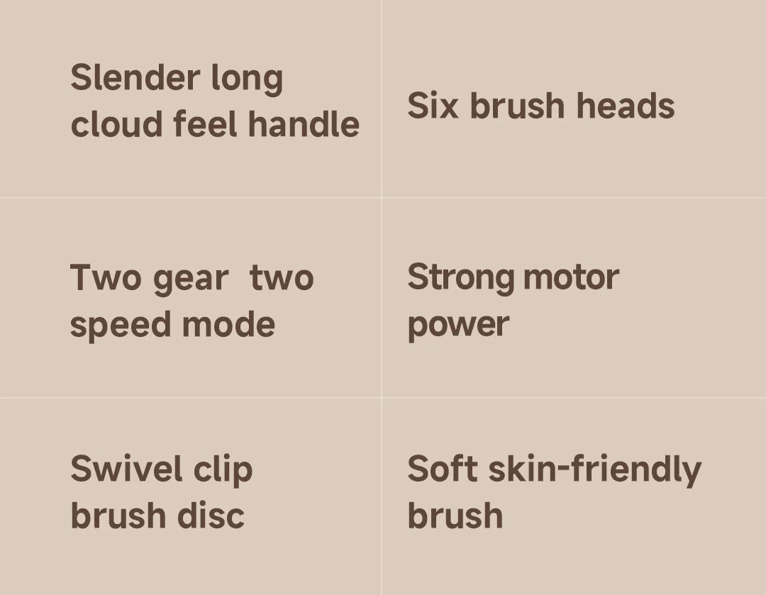 DOCO Electric Shower Brush Foot trimmer Multi functional Back Rubbing Massage Body Rubbing Towel Long handled Back Brushing Tool