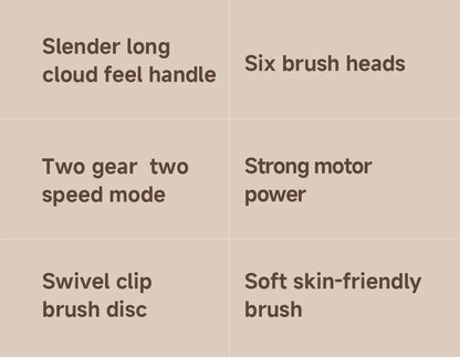 DOCO Electric Shower Brush Foot trimmer Multi functional Back Rubbing Massage Body Rubbing Towel Long handled Back Brushing Tool