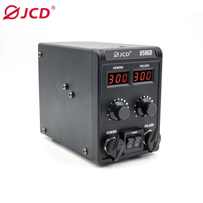 JCD 750W 8586D Soldering Station 2 IN 1 Hot Air Gun LCD Dual Digital Display Electric Soldering Iron SMD Welding Rework Station