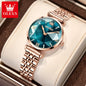 OLEVS 6642 Women Watch Fashion Original Elegant Stainless Steel Rose Gold Diamond Waterproof Watch Brand Luxury Women Watch