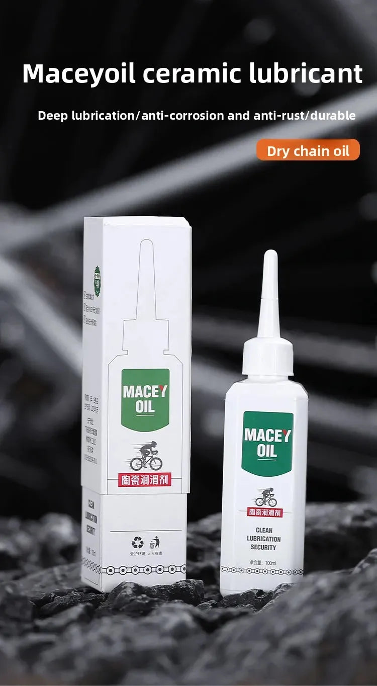 100ml MACEY Ceramic Dry Chain Oil Rower Górski Szosowy Smar Środek Konserwujący Akcesoria Rowerowe