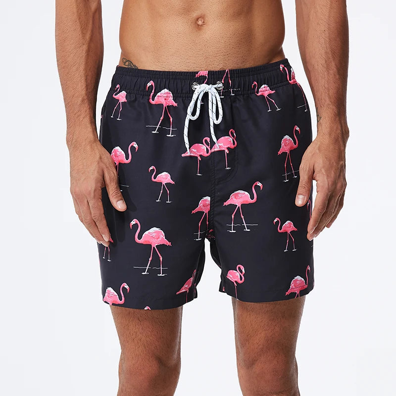 Escatch 2026 Summer New Mens Shorts Polyester Quick Dry Board Mesh Liner Side Pockets Run Gym Swimsuit Surf Swim Trunks For Man